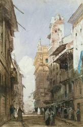 Corso Sant&39;Anastasia, Verona, com o Palácio do Príncipe Maffei, 1826